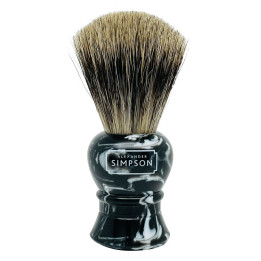 SIMPSON SHAVING BRUSH PURE BADGER ISLINGTON FAUX EBONY MARBLE S