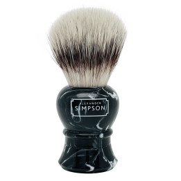 SIMPSON SHAVING BRUSH SYNTHETIC ISLINGTON FAUX EBONY MARBLE S
