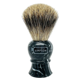 SIMPSON SHAVING BRUSH PURE BADGER ISLINGTON FAUX EBONY MARBLE L