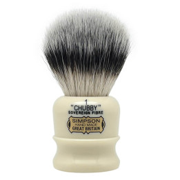 SIMPSONS SHAVING BRUSH CHUBBY 1 SOVEREIGN GRADE SYNTHETIC FIBRE