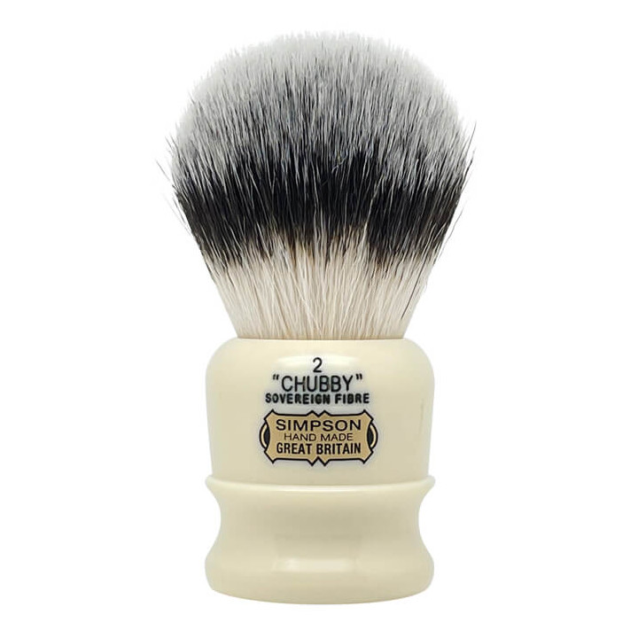 SIMPSONS SHAVING BRUSH CHUBBY 2 SOVEREIGN GRADE SYNTHETIC FIBRE