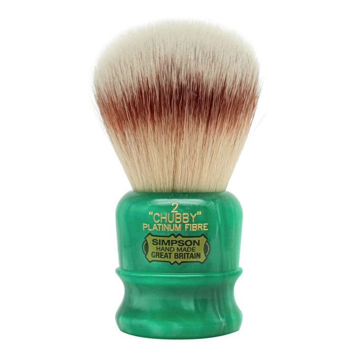 SIMPSONS SHAVING BRUSH PLATINUM SYNTHETIC CHUBBY 2 ST MARYS