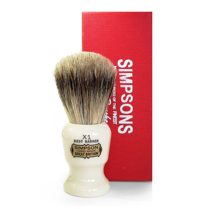 SIMPSONS SHAVING BRUSH COMMODORE X1 BEST BADGER