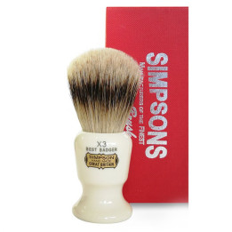 SIMPSONS SHAVING BRUSH COMMODORE X3 BEST BADGER
