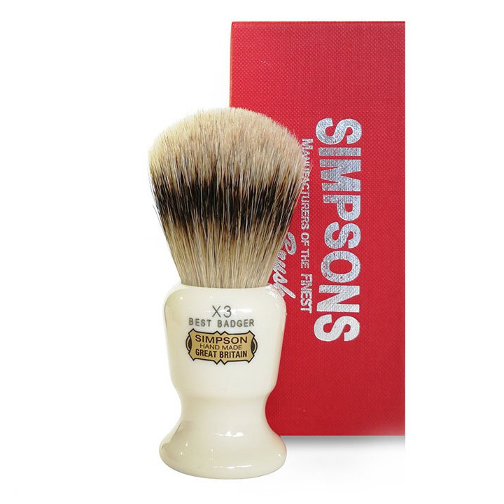 SIMPSONS SHAVING BRUSH COMMODORE X3 BEST BADGER