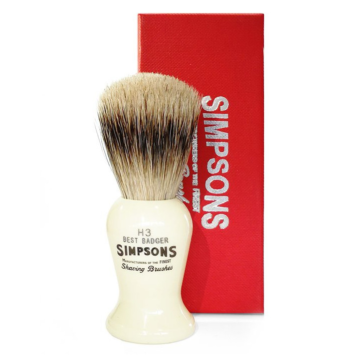 SIMPSONS SHAVING BRUSH HARVARD H3 BEST BADGER