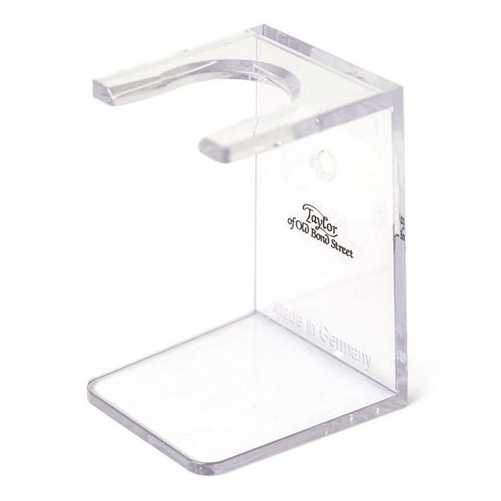 TAYLOR OF OLD BOND STREET TRANSPARENT SHAVING BRUSH STAND
