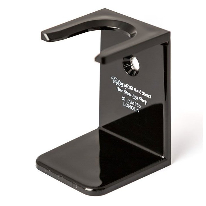 TAYLOR OF OLD BOND STREET BLACK SHAVING BRUSH STAND